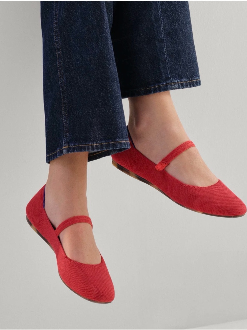 Rothy’s The Square Mary Jane Lollipop Red Size 7.5 - Picture 3 of 8